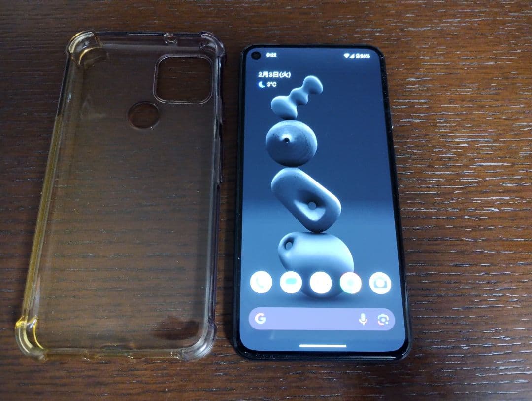 美品　Google Pixel 5　バッテリー新品　simフリー　カバーオマケ