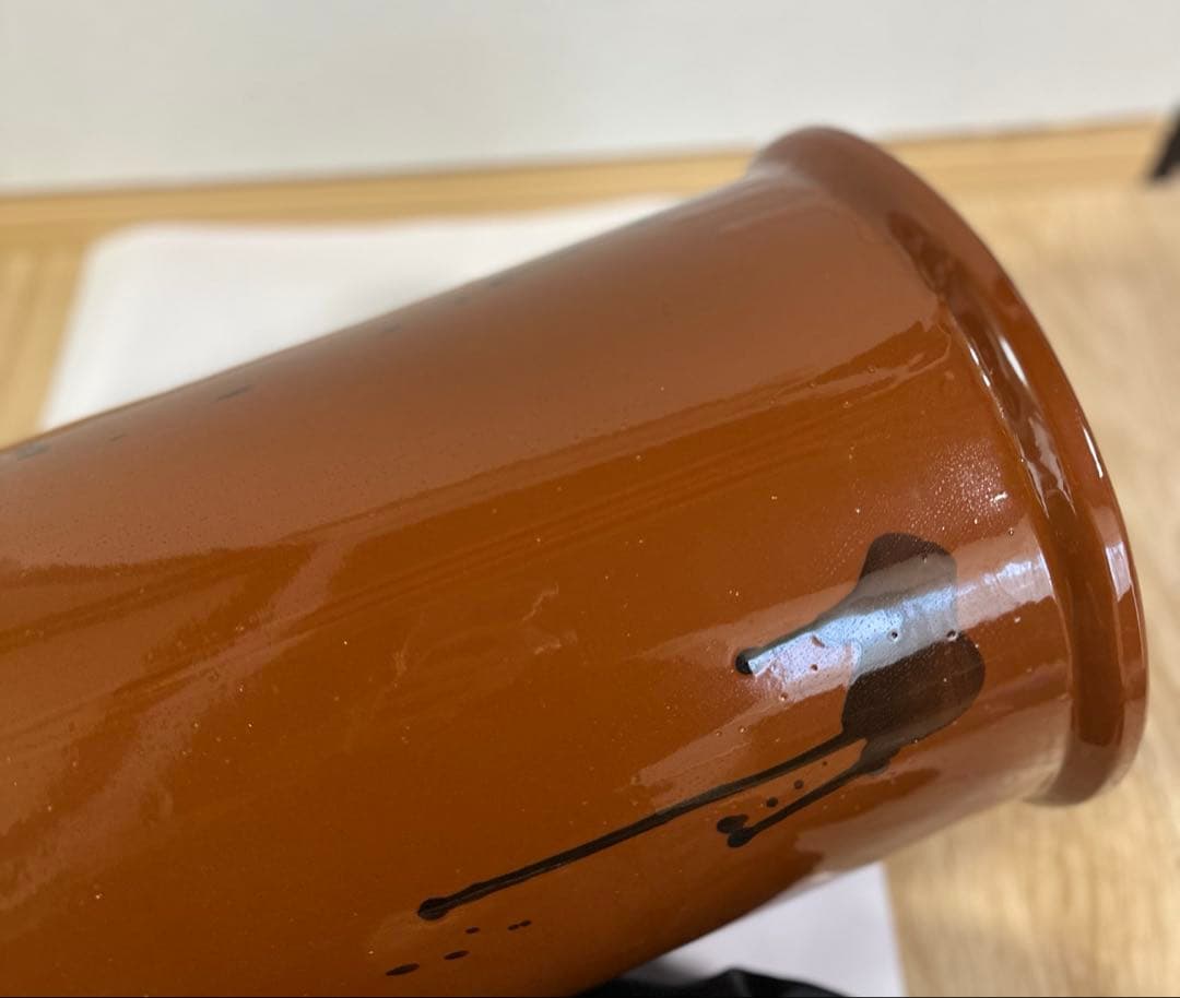 常滑焼/味噌蓋付かめ8号？日本製/梅干/味噌/漬物 漬物容器　大