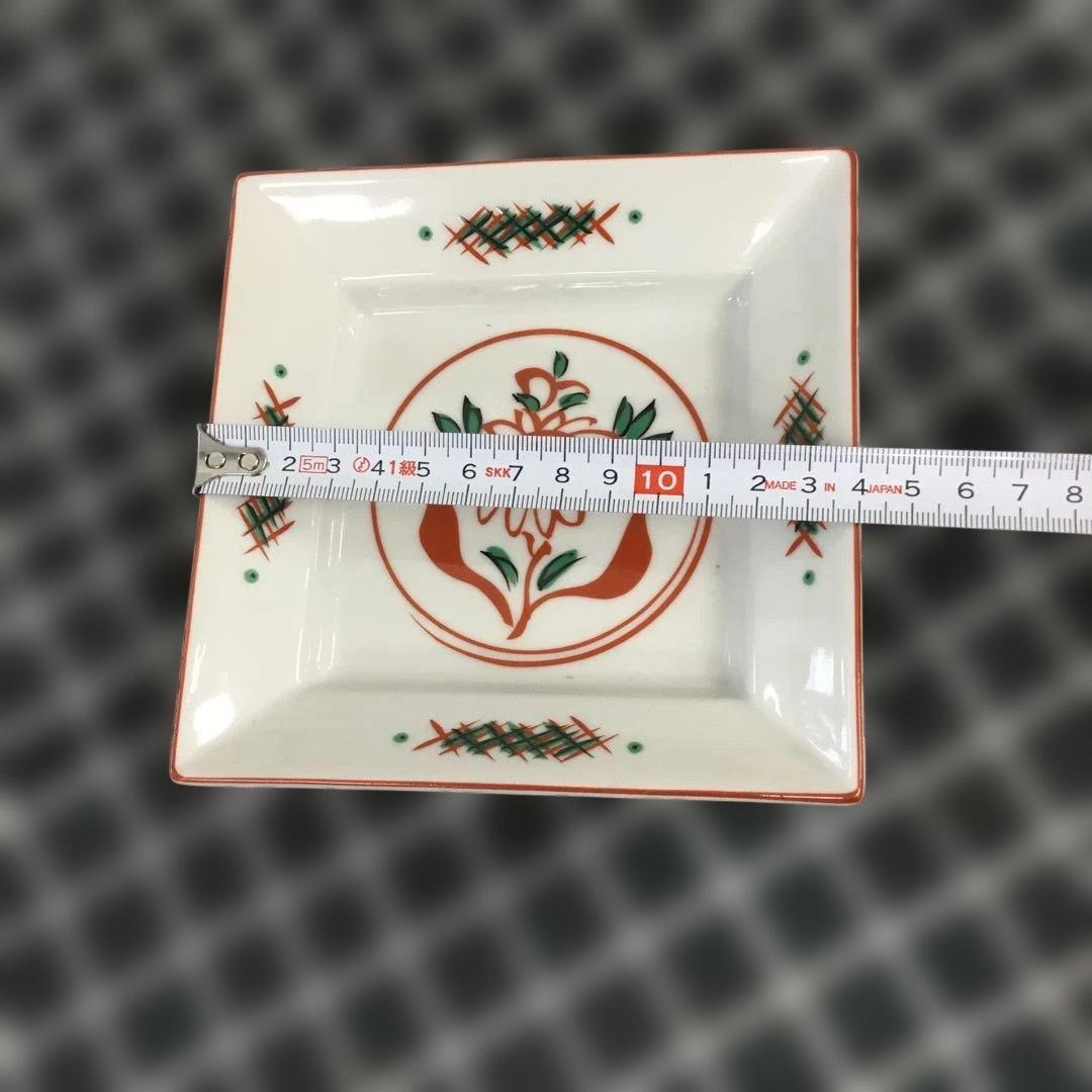 たち吉　呉須赤絵　煮物鉢　赤絵角　花数寄　赤絵皿　花あわせ　橘吉まとめ売り