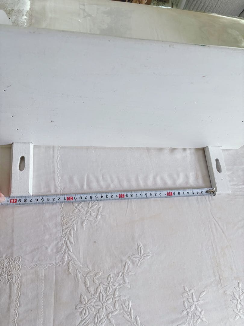 jam❣️フランスアンティーク☆木製フック付きシェルフ