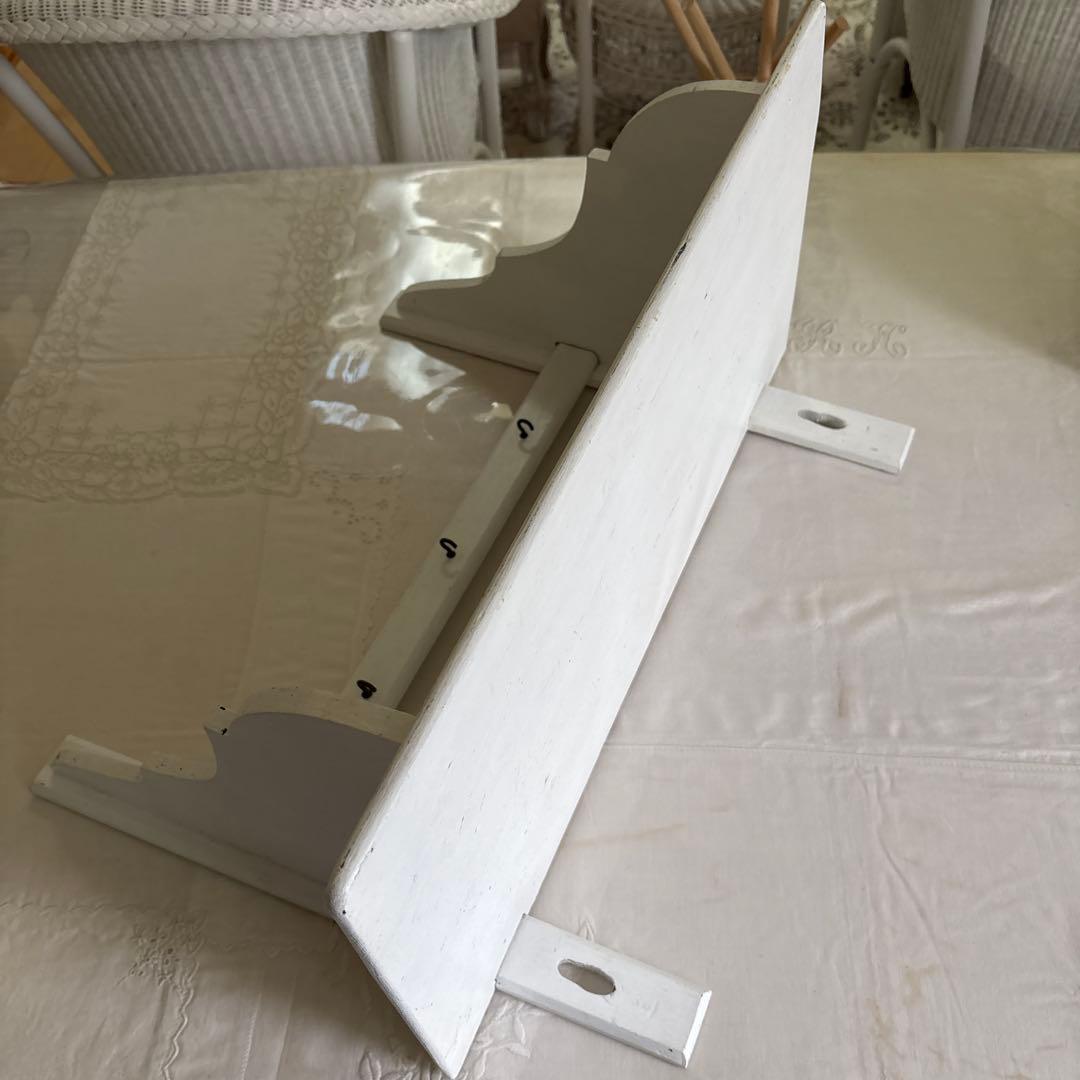 jam❣️フランスアンティーク☆木製フック付きシェルフ