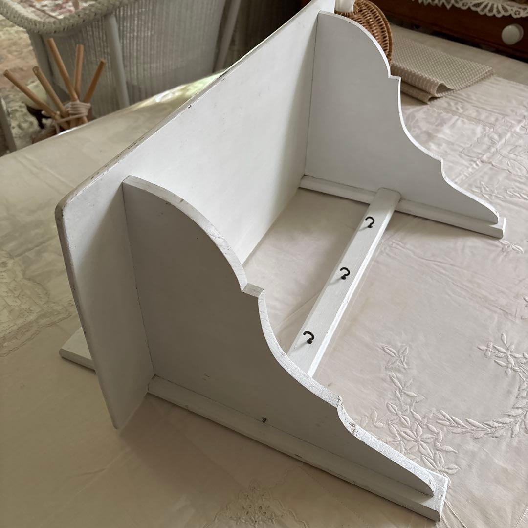 jam❣️フランスアンティーク☆木製フック付きシェルフ