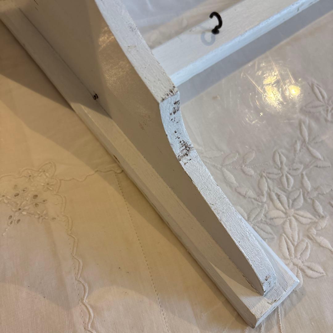 jam❣️フランスアンティーク☆木製フック付きシェルフ