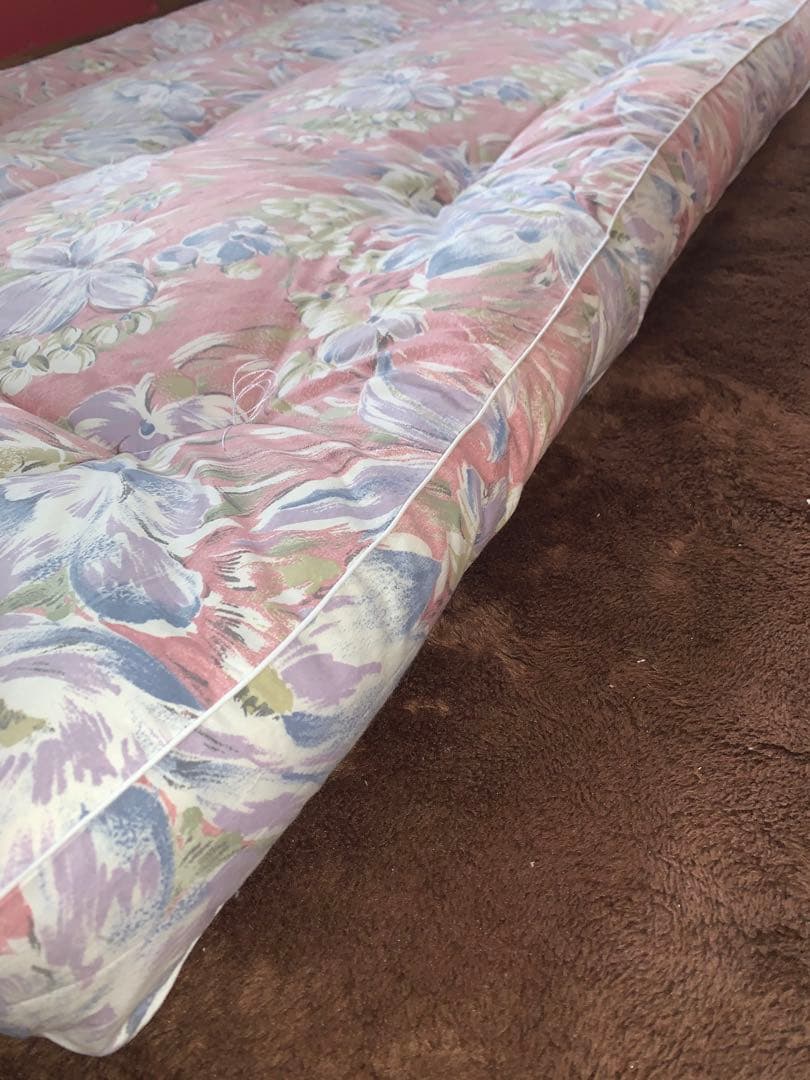 西川マチ付シングルロング敷布団100x200xマチ10cm同柄カバー付綿100%