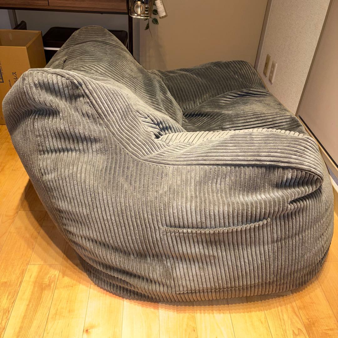 ルージー LOOSY HUGME1人掛けビーズソファ Charcoalチャコール