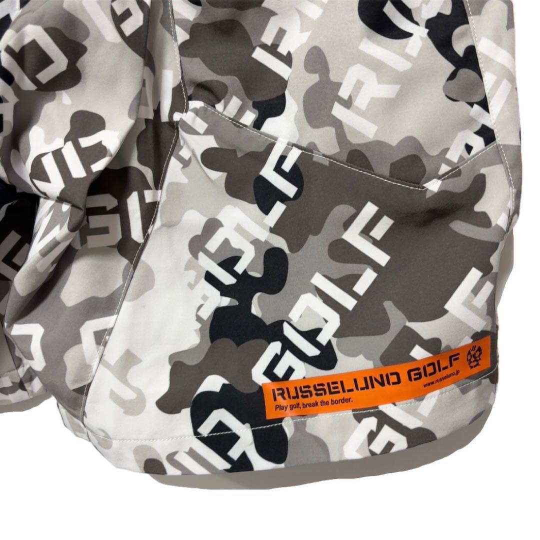 新品 ラッセルノ ゴルフ メッシュ ポケット ショーツ ブラック カモ L 5