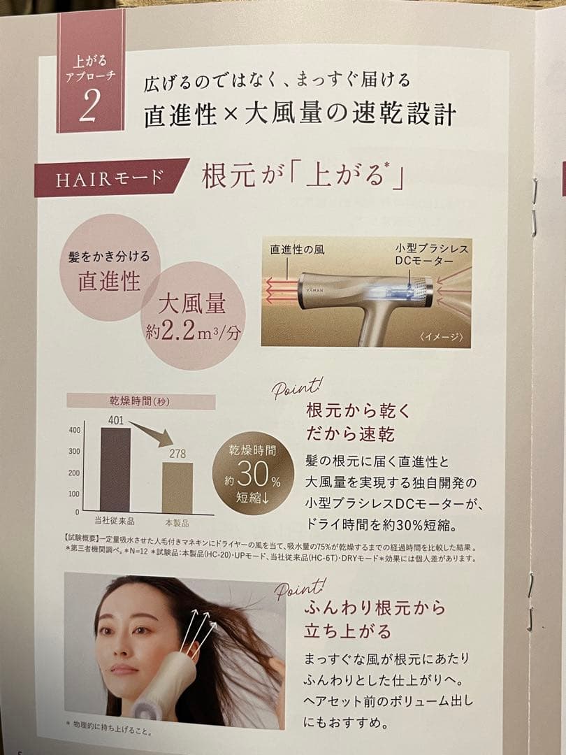 YA-MAN ヘアドライヤー マッサージ機能付き（未使用に近い）