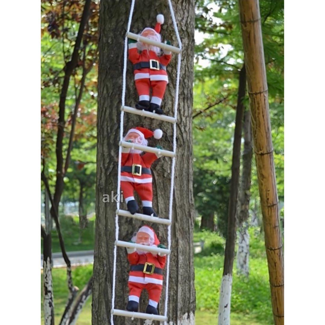 新品⭐️クリスマス はしご登りサンタ 1人 インテリア 雑貨 装飾 サンタクロース