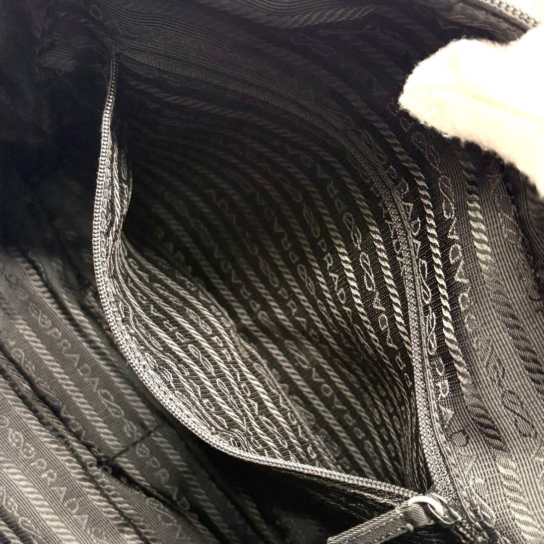 美品✨プラダ ショルダーバッグ ナイロン レザー 三角ロゴ 白タグ ギャランティ