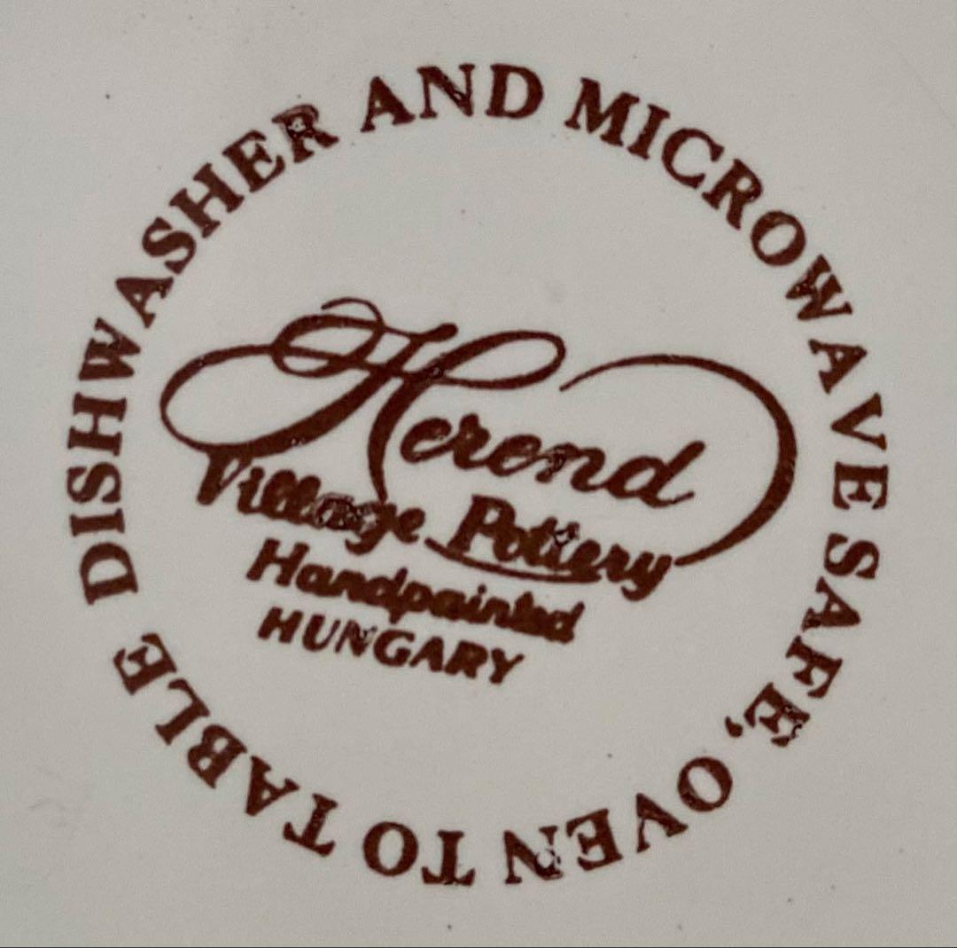 廃盤1990年代　ヘレンド ヴィレッジポッタリー トレイ3枚セット　ハンガリー製