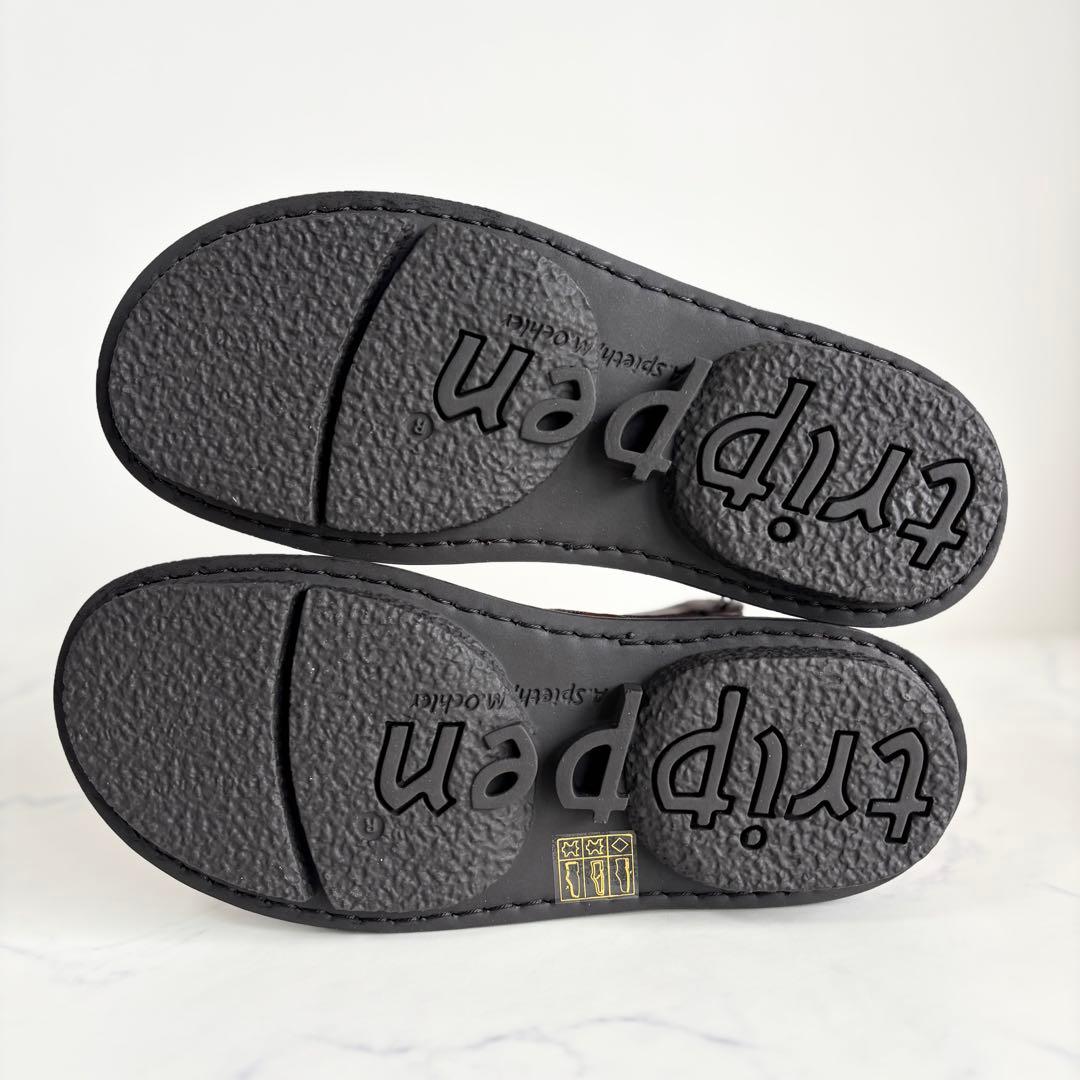 極美品 トリッペン キンキー ショートブーツ サイドゴア レザー ブラウン