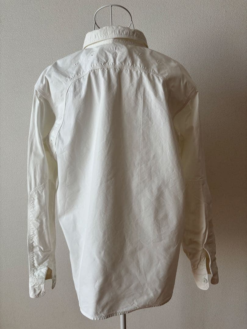 キャピタル KAPITAL コットンシャツ ホワイト ミリタリー ワークシャツ