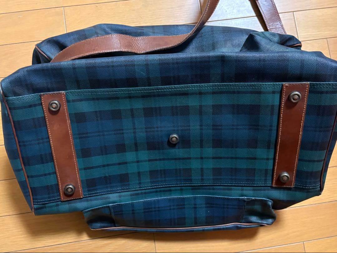 ラルフローレン　ボストンバック　チェック柄