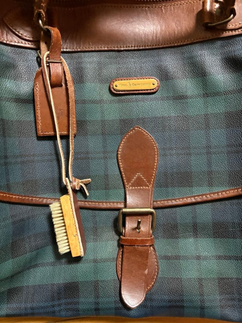 ラルフローレン　ボストンバック　チェック柄