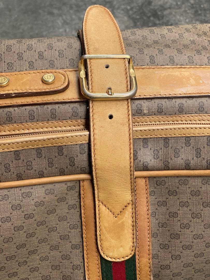 【希少品】オールドグッチ シェリーライン GGスプリーム トラベルバッグ