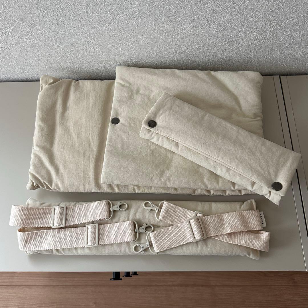 DOUBLE COMMA クッション付キャリーバッグ　ベージュ　MLサイズ