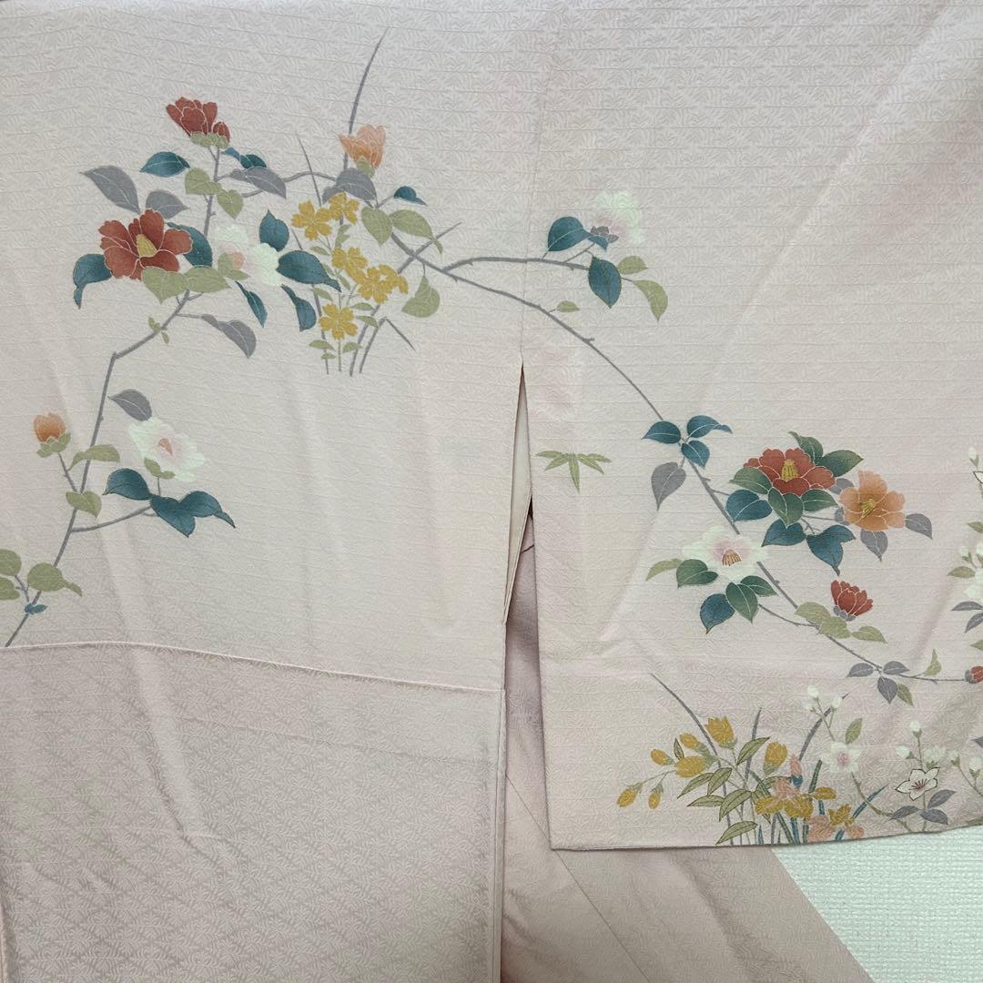 【 さらに値下げ 】　 色鮮やかな手描き友禅　訪問着　花柄　着物スキ倶楽部３１８