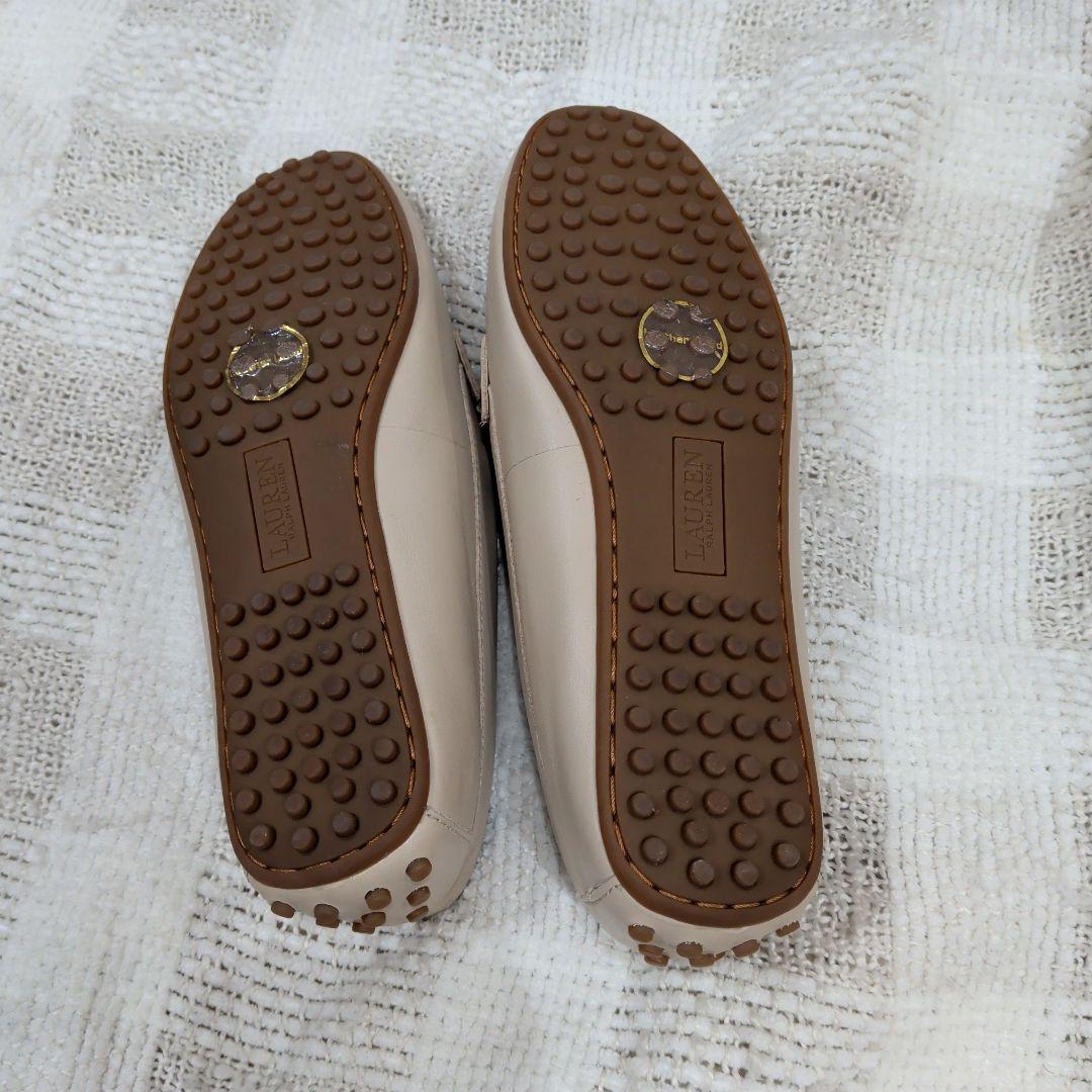 【美品】Ralph Lauren 本革 ベージュ ローファー　23.5cm