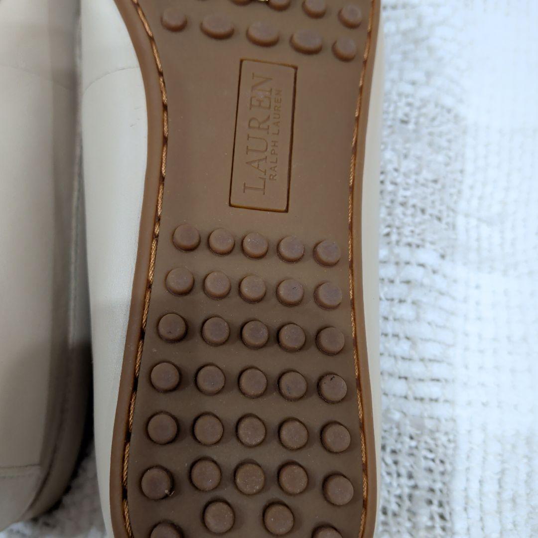 【美品】Ralph Lauren 本革 ベージュ ローファー　23.5cm