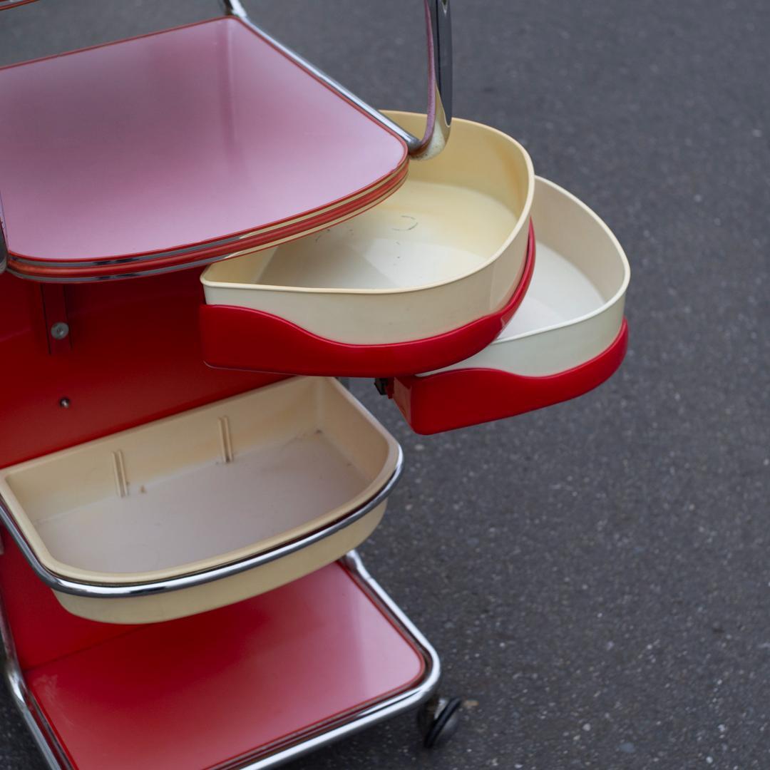 スペースエイジ ツールワゴン 多機能ワゴン 什器 収納 ミッドセンチュリー