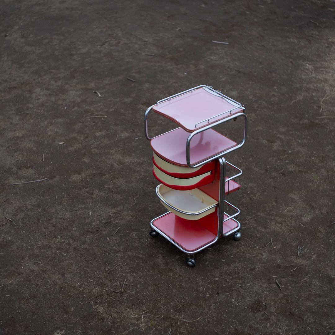 スペースエイジ ツールワゴン 多機能ワゴン 什器 収納 ミッドセンチュリー