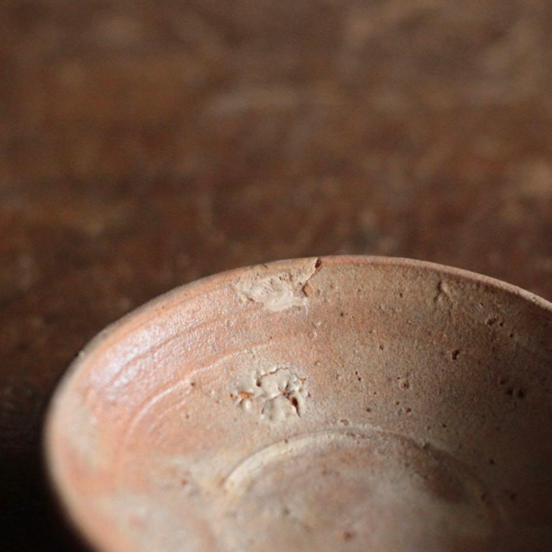 赤あがり 李朝 平盃 朝鮮美術 古美術 古道具 アンティーク 盃 ぐい呑み