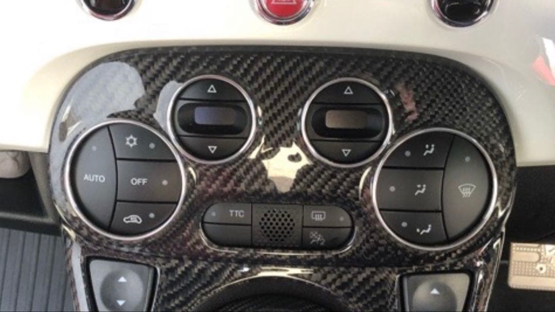 フィアット500 .アバルト595、500 オートエアコン用アルミリング