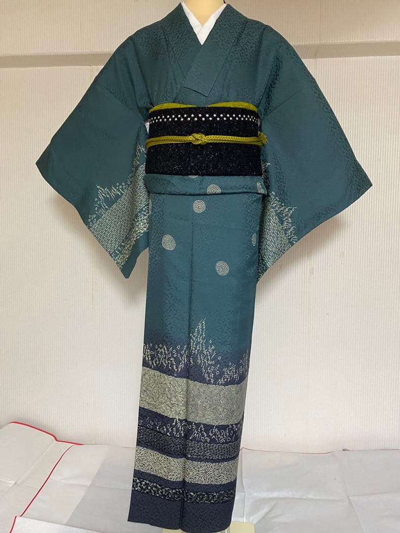 トールサイズ　付下げ　正絹　裄71 身丈174