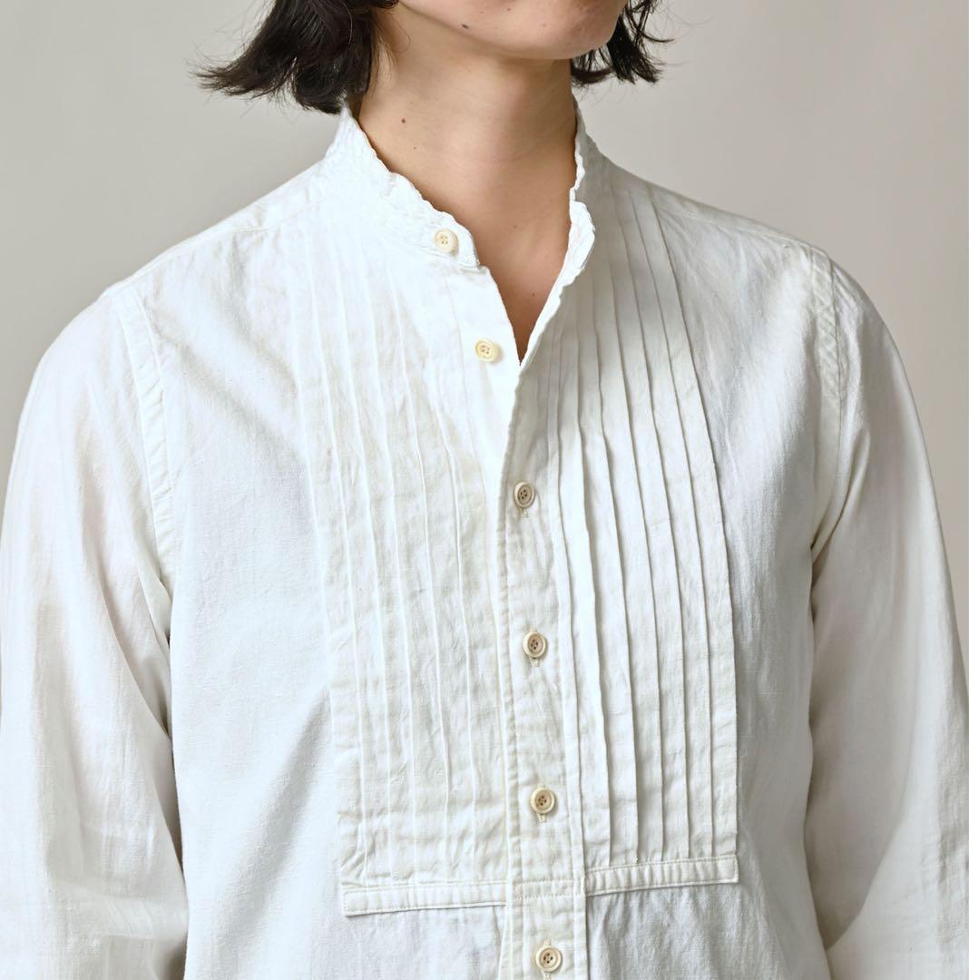 45R 藍職人 インドカディオックスの908ピンタックスタンドシャツ