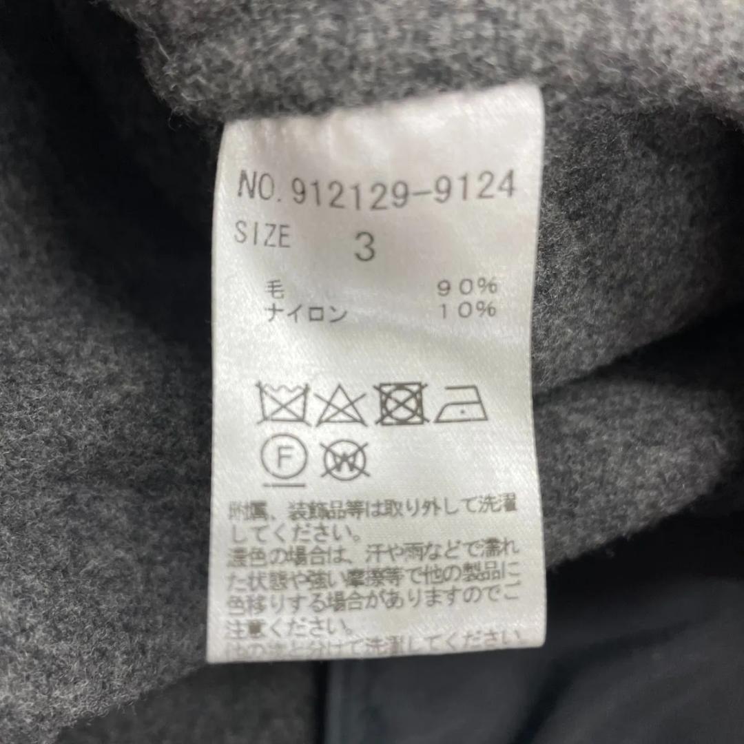 【 N.O.R.C 】ウール メルトン ロング リバー コート チャコール