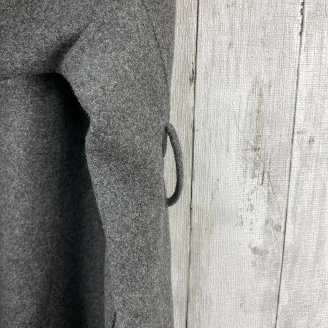 【 N.O.R.C 】ウール メルトン ロング リバー コート チャコール