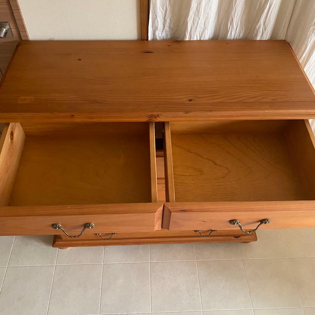 アンティーク　チェスト　カントリー　北欧　丸脚　フレンチカントリー　家具　棚