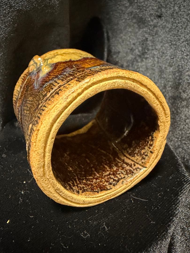 骨董品 陶器アンティーク年代不明直径5cm×高さ5cm整理品現状品のみ