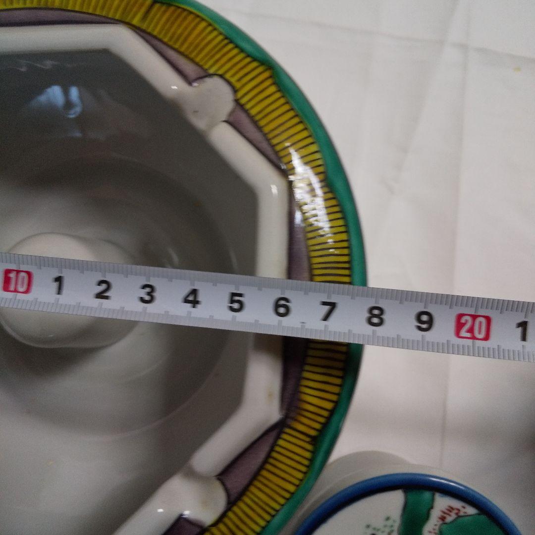 レトロ 陶器灰皿 九谷焼 泰幸窯 春夏秋冬