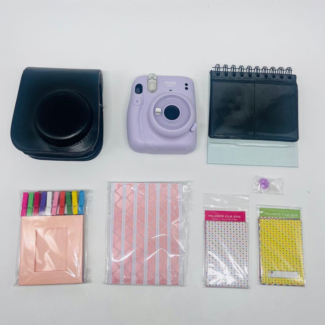 instax mini 11 チェキ　パープル　カメラ