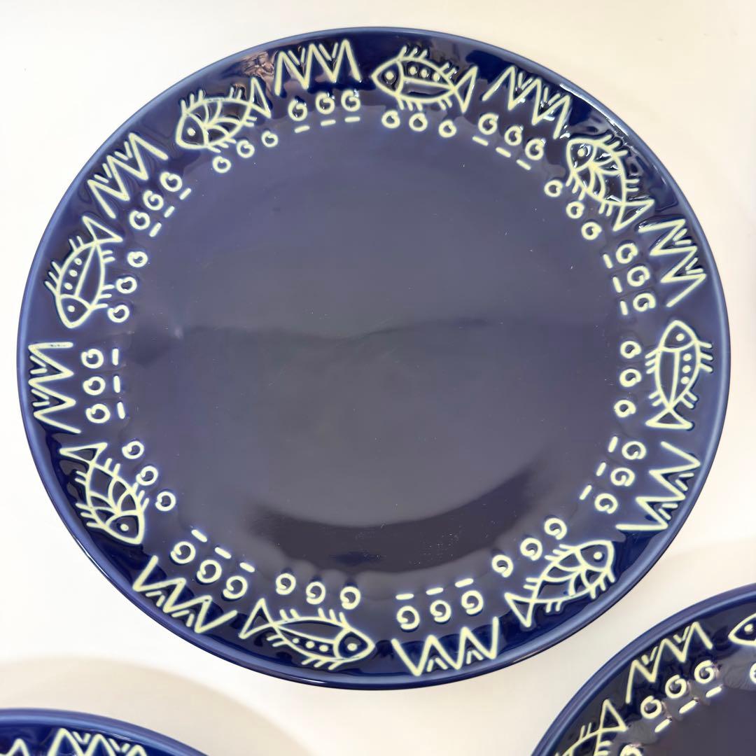 新品未使用✨ミッチャム 藤井風 パスタ皿5枚♡フォーク5本アラビアンブルー魚柄