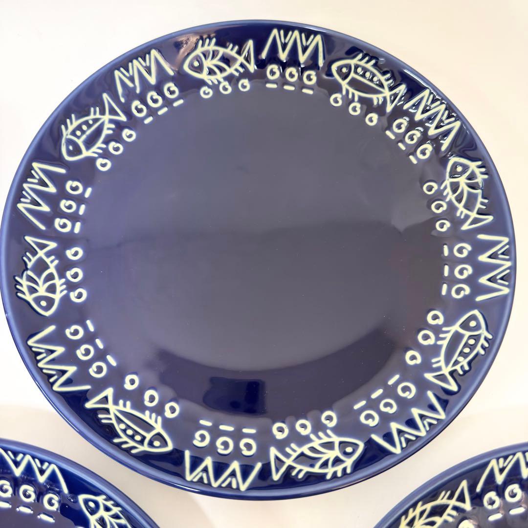 新品未使用✨ミッチャム 藤井風 パスタ皿5枚♡フォーク5本アラビアンブルー魚柄