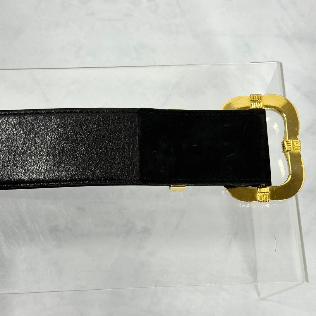【vintage Dior】スエード ベルト ゴールド　ストーン 00s Y2K