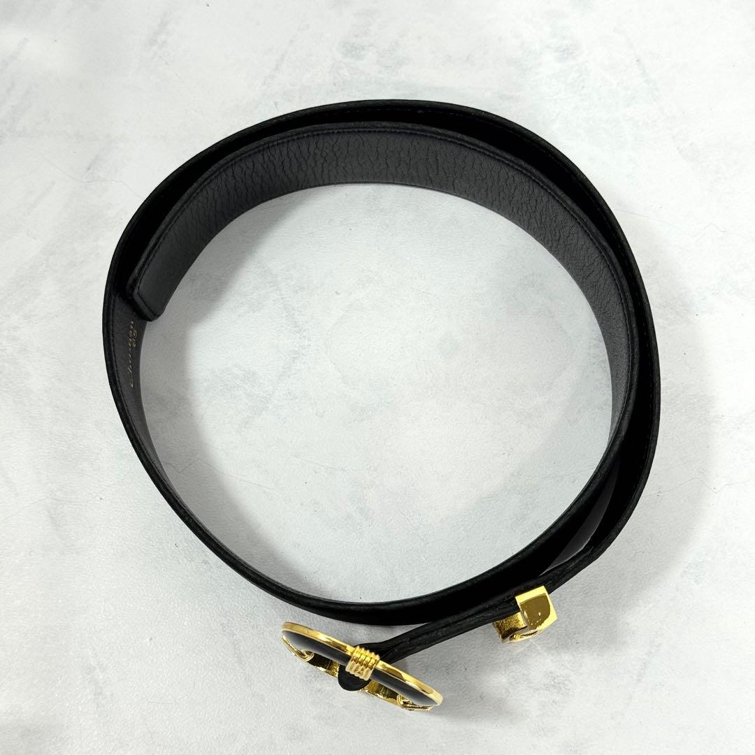 【vintage Dior】スエード ベルト ゴールド　ストーン 00s Y2K