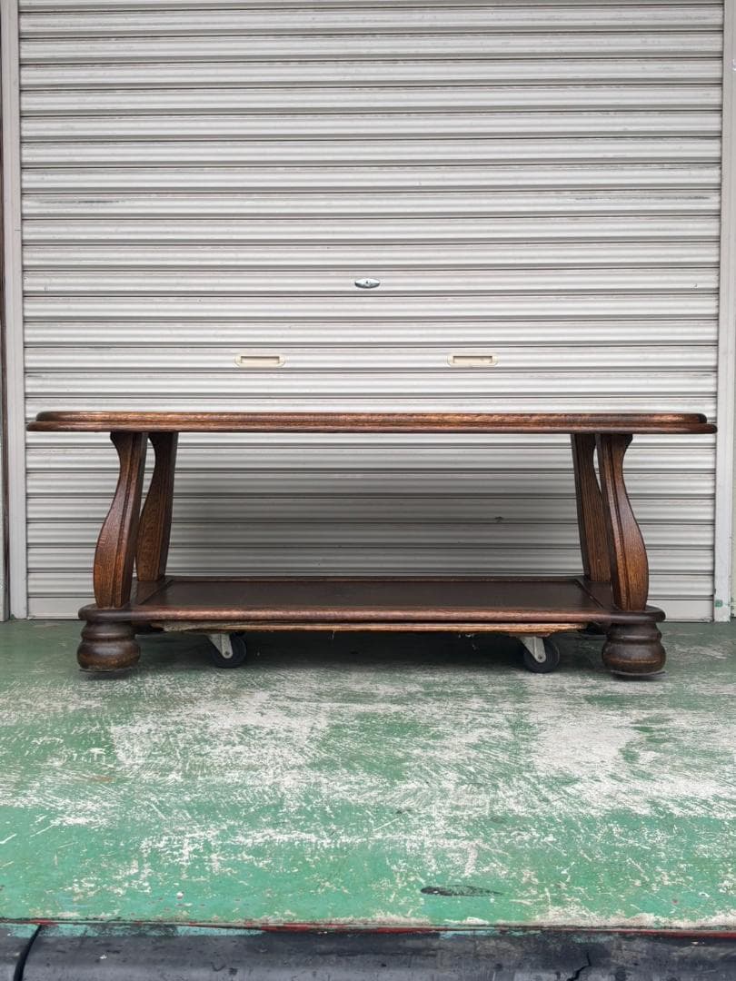 ヴィンテージ センターテーブル オランダ オーク ローテーブル 木製 完成品