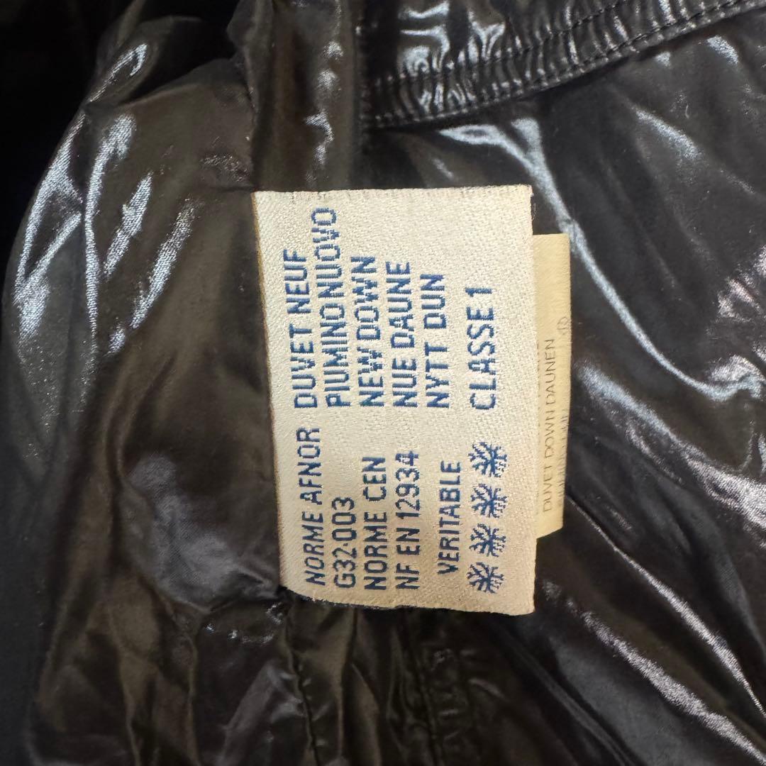 モンクレール　黒　サイズ1 ダウンジャケット　ワッペン