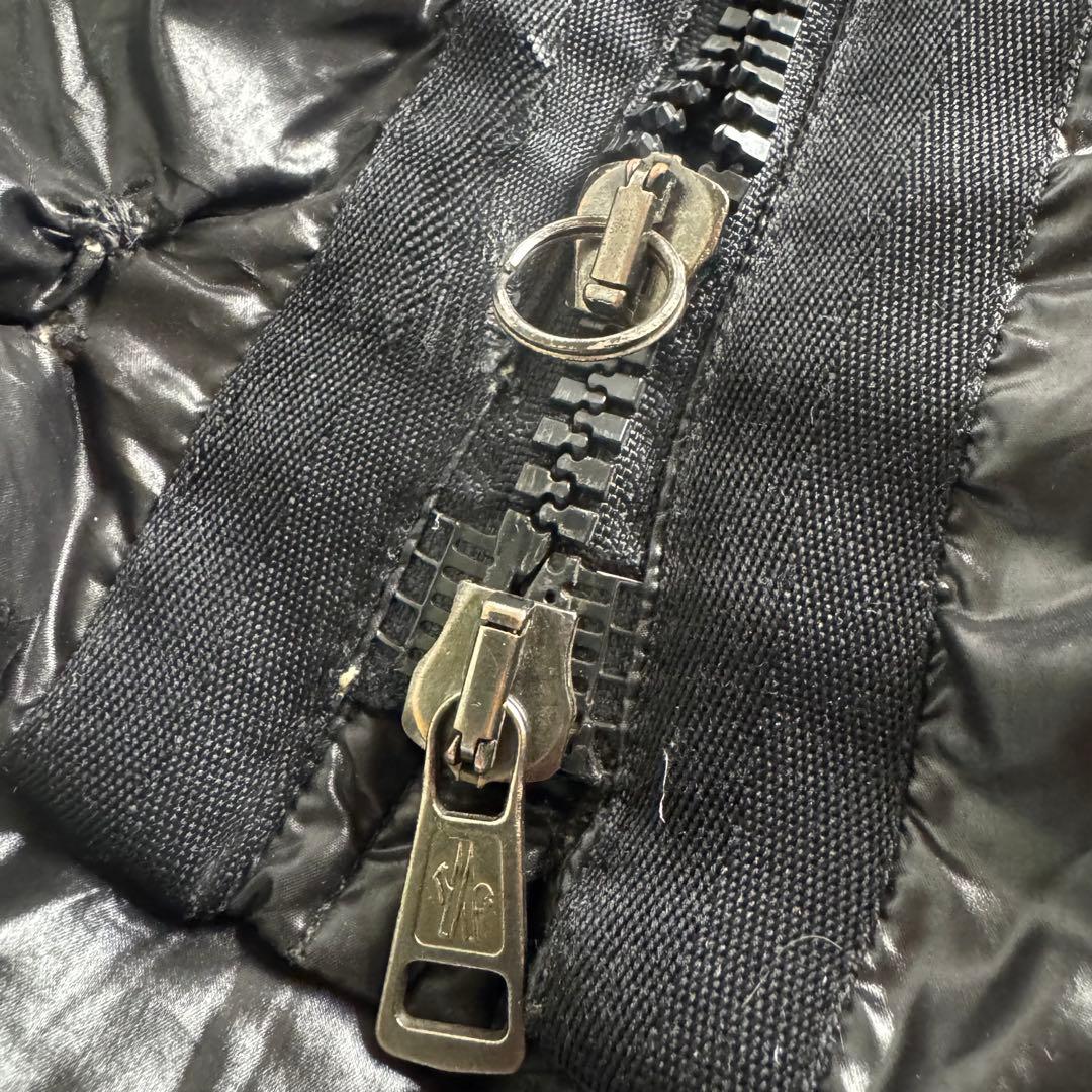 モンクレール　黒　サイズ1 ダウンジャケット　ワッペン