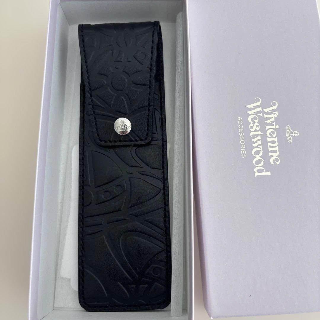 Vivienne Westwood ブラック レザーペンケース