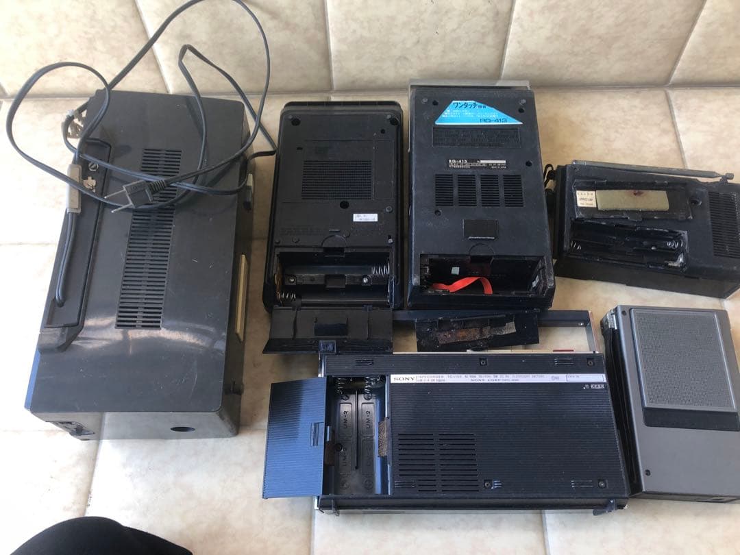 SONYカセットテープレコーダTC‐1150などまとめ5台ジャンク(G20)
