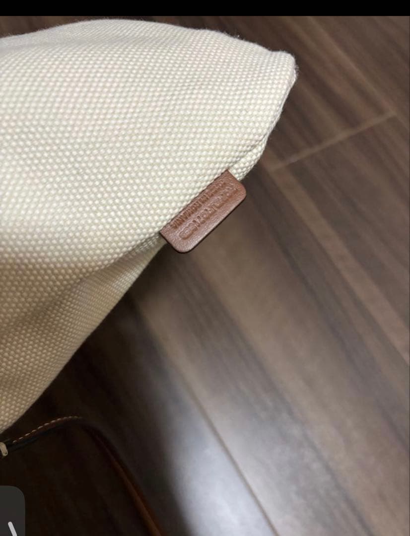 BURBERRY 美品 ミニ 巾着 ショルダーバッグ キャンバス レザー ロゴ