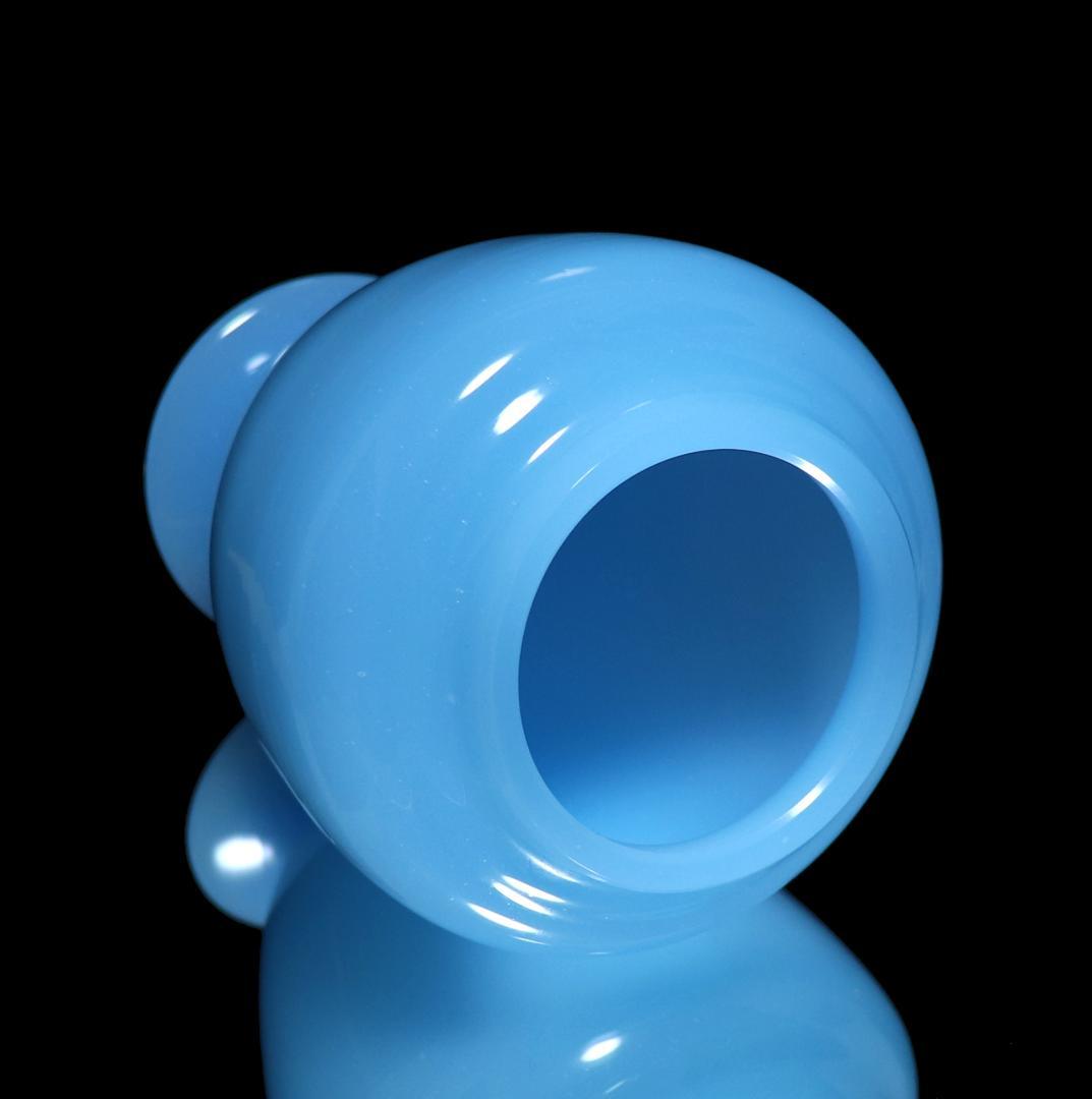 オールド・バカラ 珍品1970年 大型 スカイブルー オパーリンクリスタル製花瓶