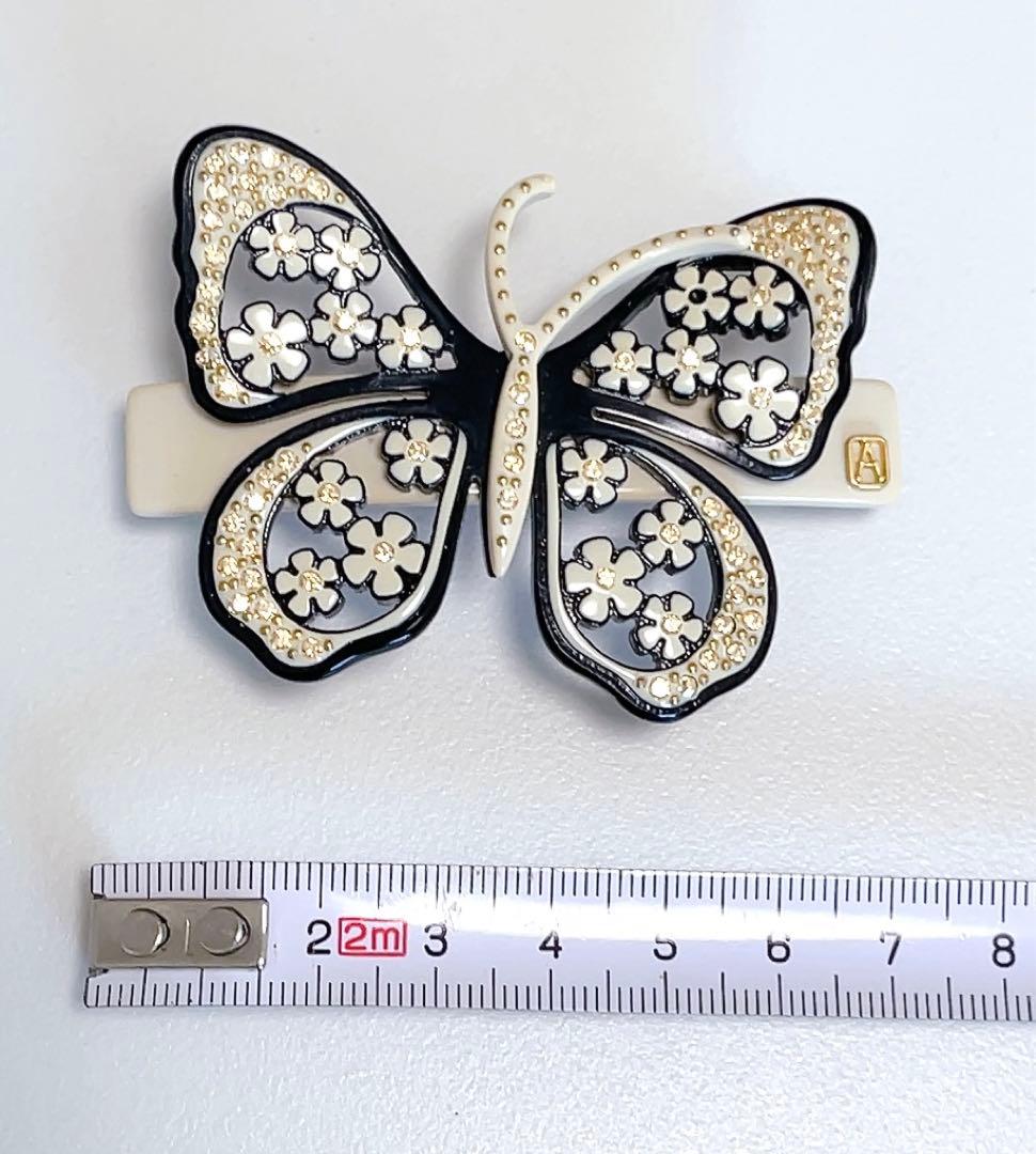 アレクサンドルドゥパリ　バレッタ　バタフライ　モノトーン　大人気　希少