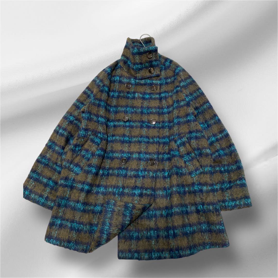 大きいサイズ！ROSSO35 イタリア製ウールアルパカブレンドステンカラーコート