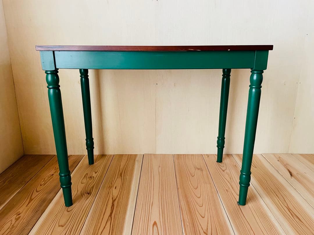 マホガニー材/デスク/机/テーブル/花台/飾り台/ろくろ脚/カフェ/アンティーク