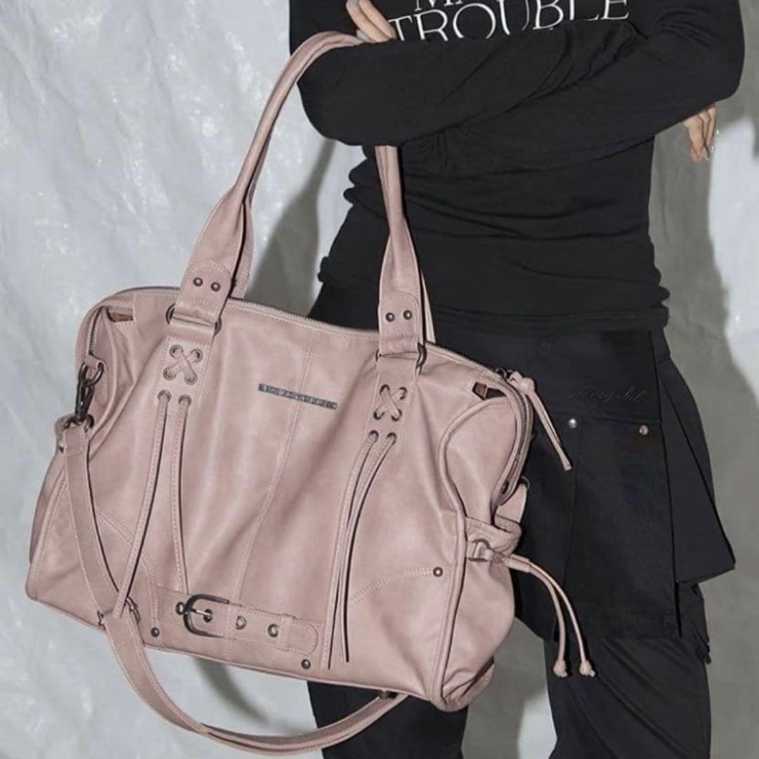 FANCY CLUB ピンク ショルダーバッグ 合皮 トートバッグ